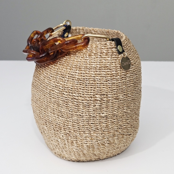 NWT CLARE V POT DE MIEL BAG WITH TORTOISE RESIN SHORTIE STRAP - Picture 2 of 8